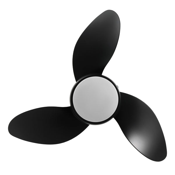 Albini 22" Contemporary Minimalist 6-Speed Metal Mobile-App/Remote-Controlled Dimmable Smart Integrated LED Ceiling Fan