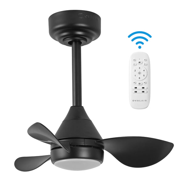 Albini 22" Contemporary Minimalist 6-Speed Metal Mobile-App/Remote-Controlled Dimmable Smart Integrated LED Ceiling Fan